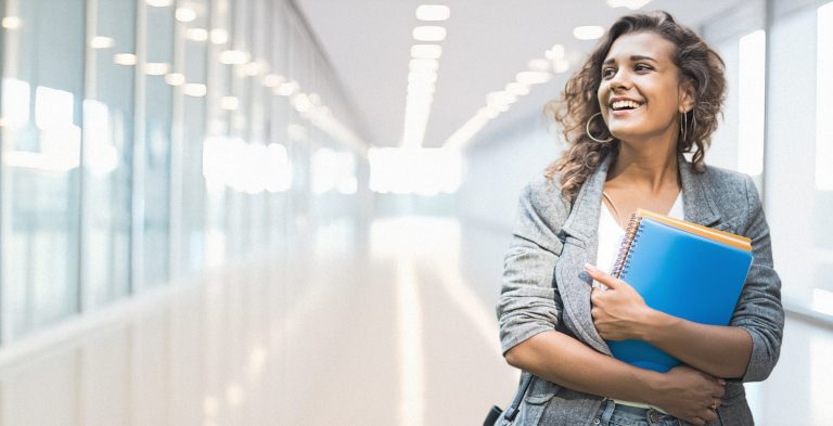 Etudiante à la séance d'information