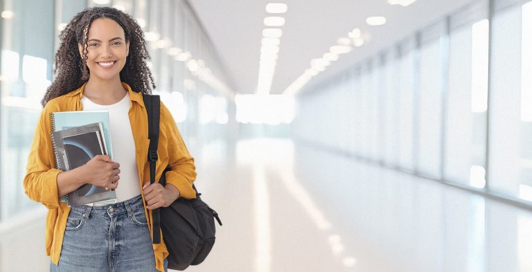 Etudiante à la séance d'information