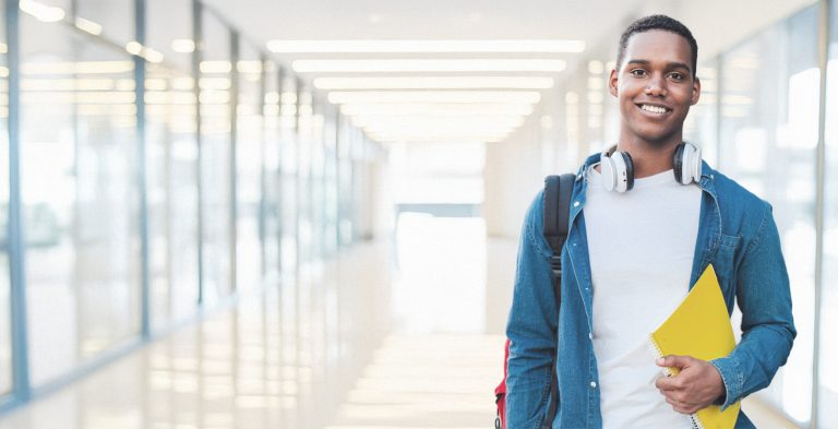 Etudiant à la séance d'information