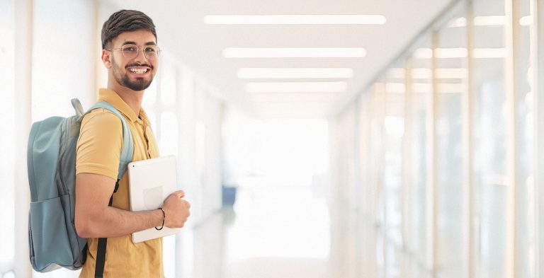 Etudiant à la séance d'information